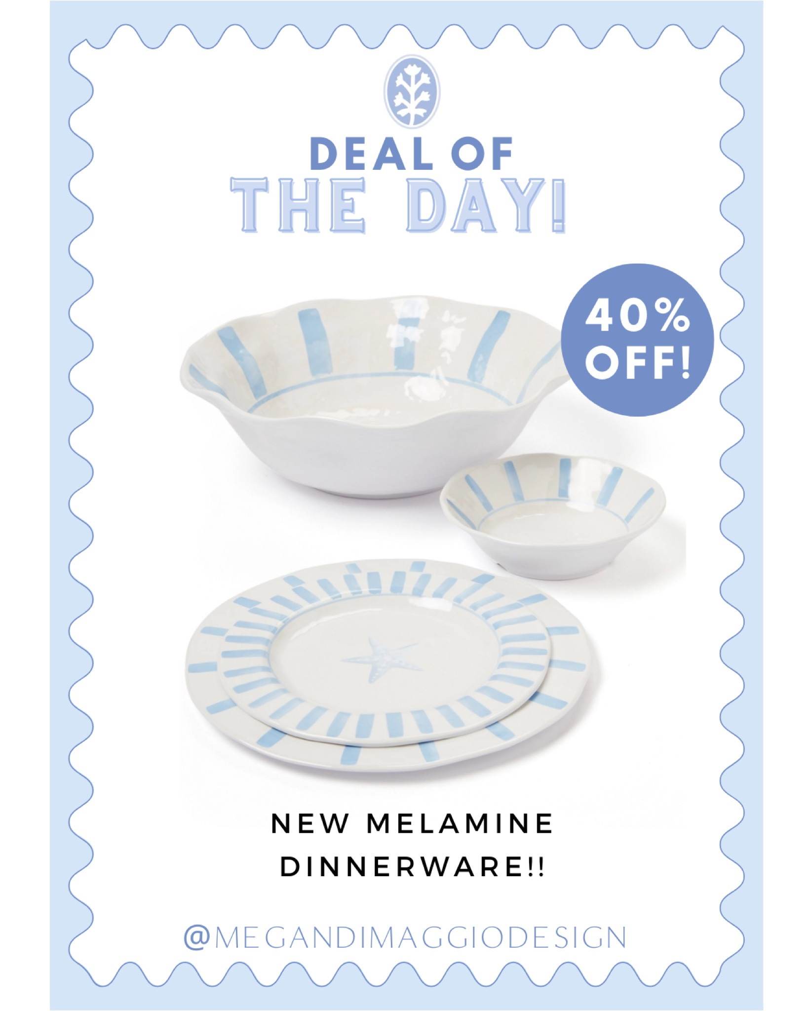Pretty new blue & white striped indoor/outdoor melamine dinnerware AND it’s 40% OFF when you use code: ONTREND

#LTKSaleAlert #LTKHome #LTKFindsUnder50