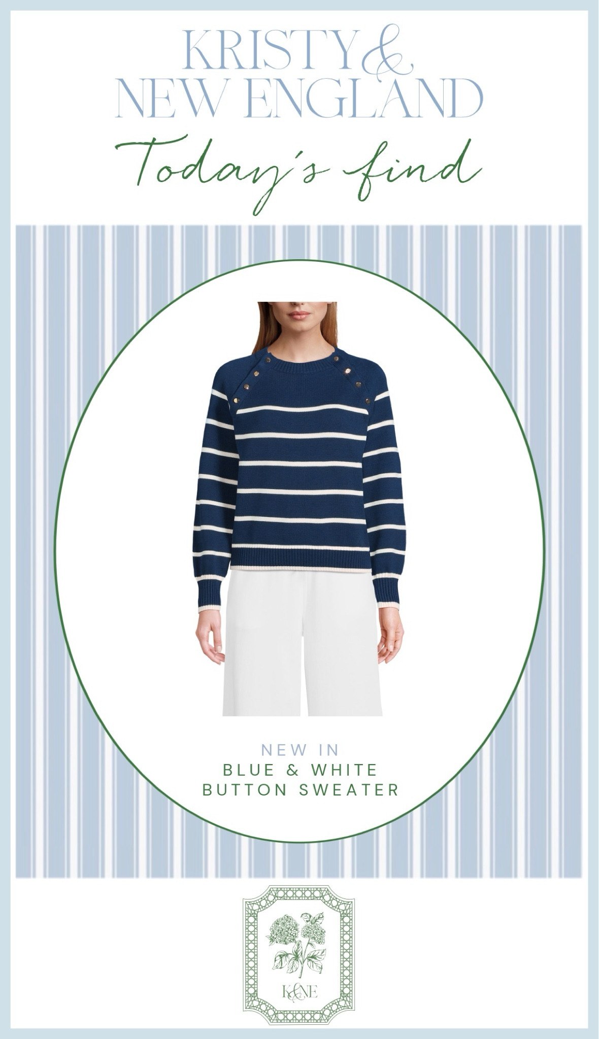 Love a year round sweater 💙 such a cute navy and white striped sweater with gold button collar

#LTKSaleAlert #LTKFindsUnder100 #LTKOver40