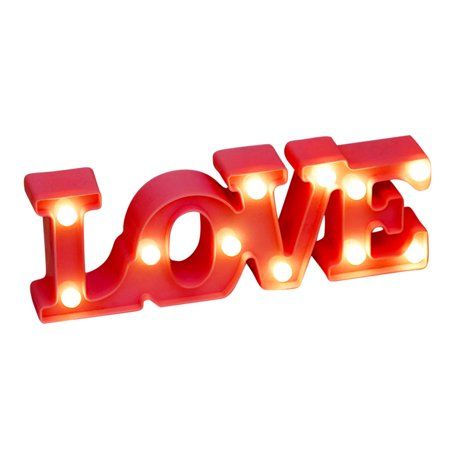 Tuscom Valentine s Day Neon Signs Neon Sign Wall Light English Letter Hanging LED Love Wedding Decor | Walmart (US)