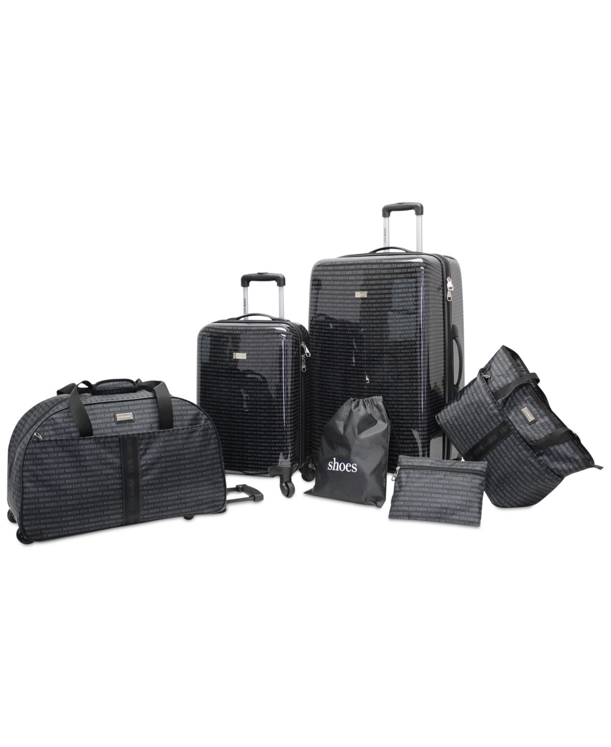 Steve Madden Signature 6-Pc. Luggage Set - Black | Macy's