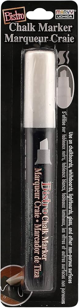 Uchida 483-C-0 Chisel Tip Bistro Chalk Marker, White | Amazon (US)