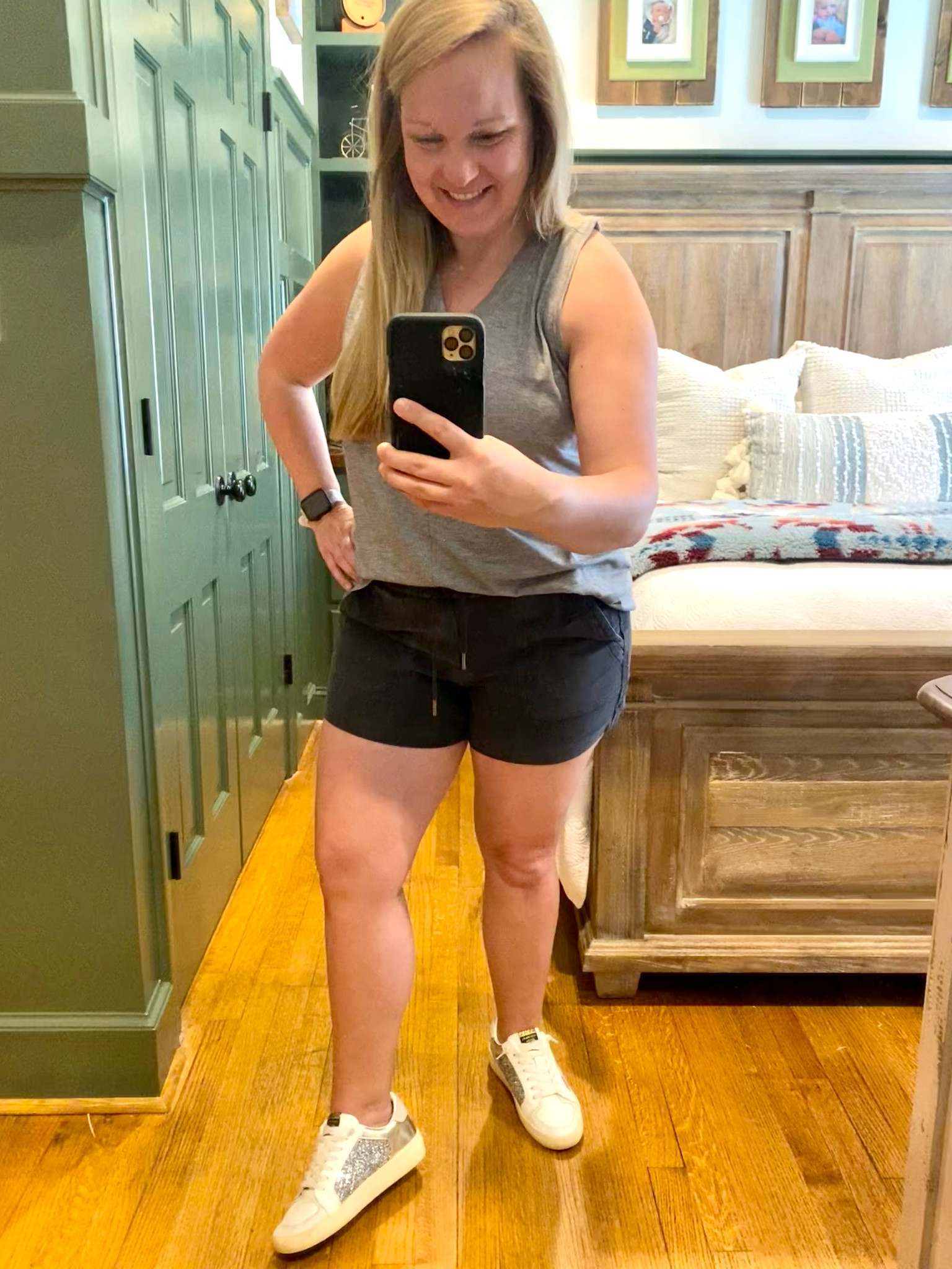 Skies out thighs out! I can’t tell you how much I love these shorts. I’ve had them a few years, but Athlea still sells them! I’m curvy, my thighs touch and my waist is a different size everyday. These are a relaxed fit in the waist & have a long enough inseam that they don’t ride up my thighs as bad as other shorts. The tank has a razor back.

#LTKcurves #LTKFind

#LTKshoecrush