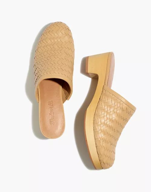 The Jordyn Clog in Woven Leather | Madewell