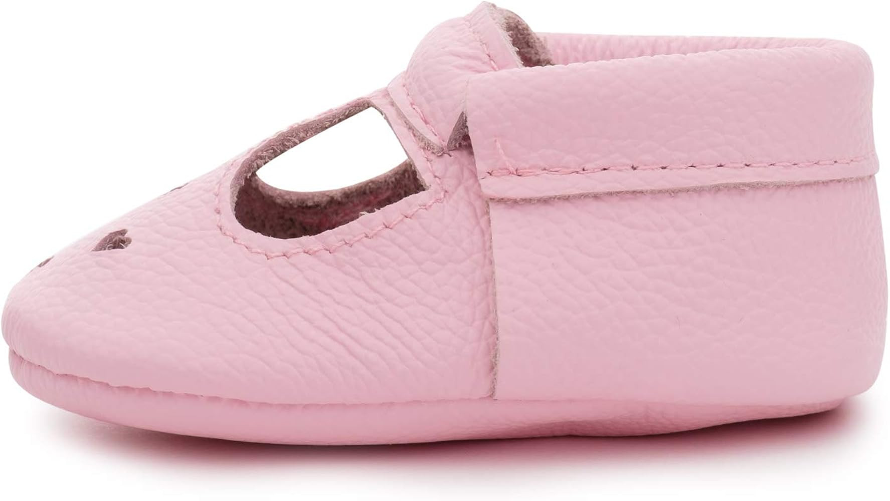 Mary Jane Moccasins - Genuine Leather Soft Sole Baby Girl Shoes for Newborns, Infants, Babies, an... | Amazon (US)