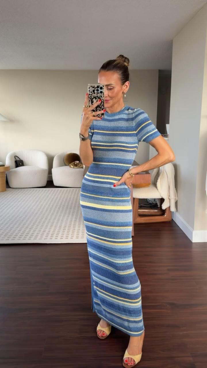 10/10 stretchy knit dress with a slit, that makes it super light and easy to wear with lots of walking, or as a swimsuit cover up. Love this one for all your travels this summer, so flattering — wearing an xs

#LTKTravel #LTKSwim #LTKSeasonal