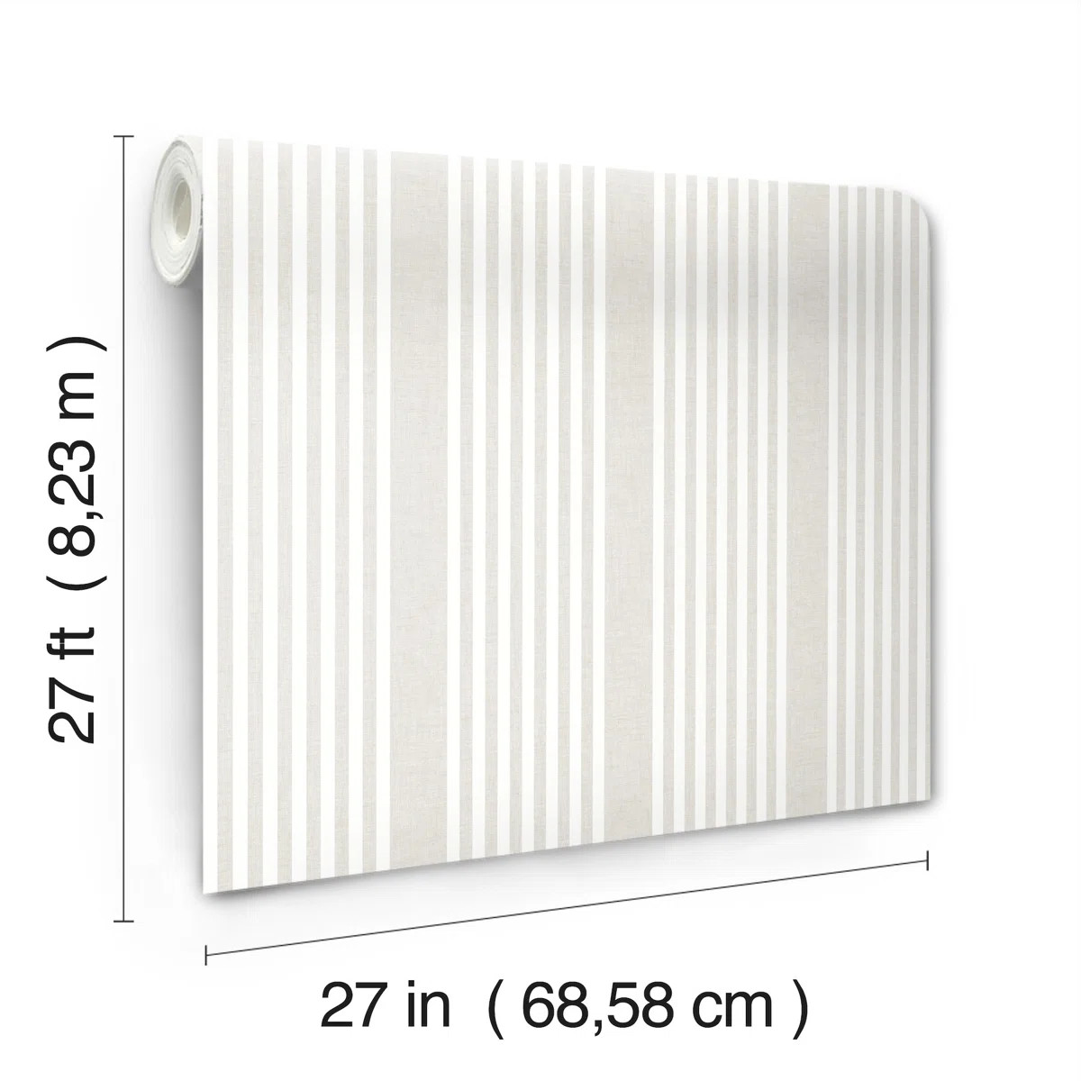 York Wallcoverings French Soft Linen Stripe Wallpaper | Wayfair | Wayfair North America