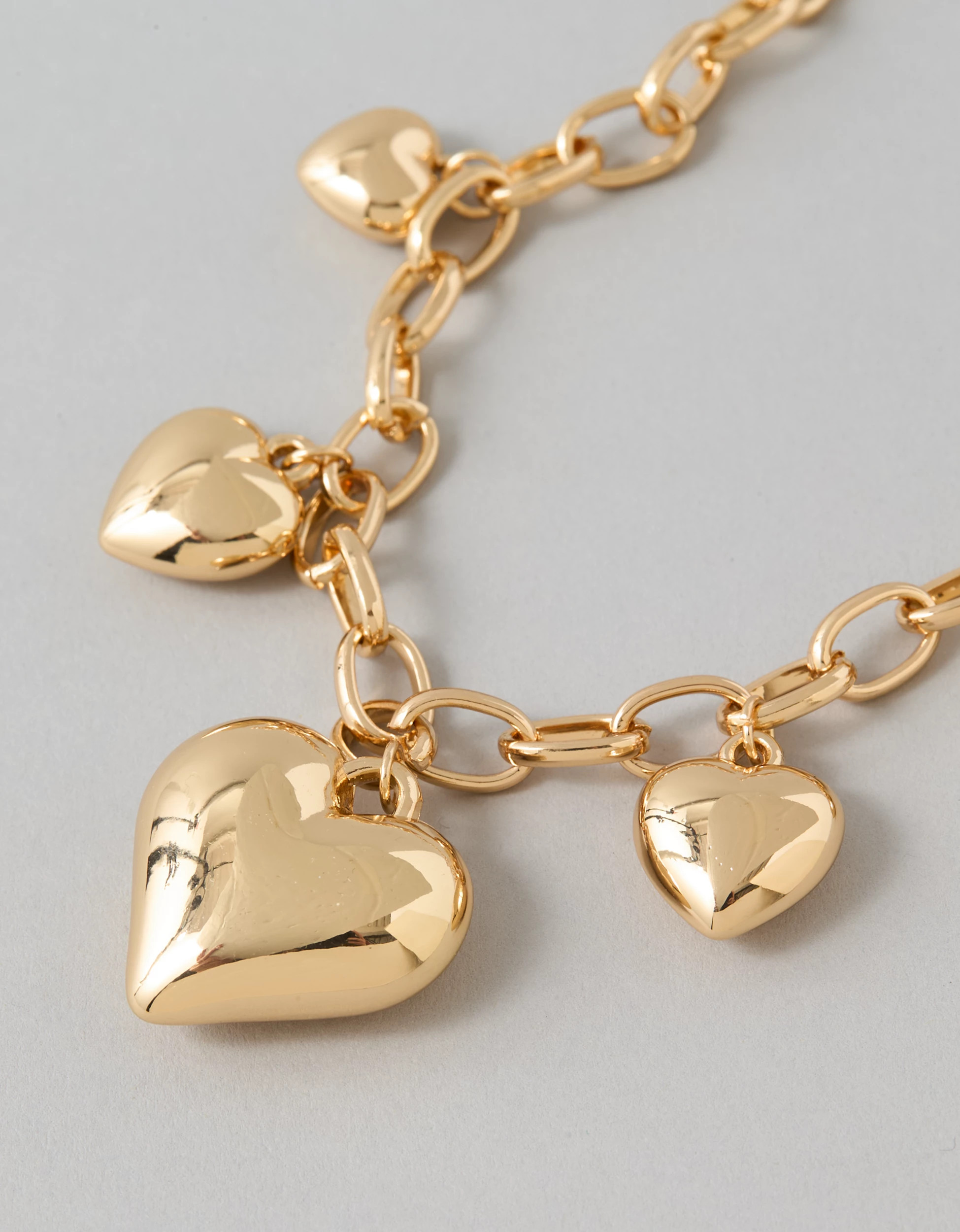AEO Puffy Heart Charm Necklace | American Eagle Outfitters (US & CA)