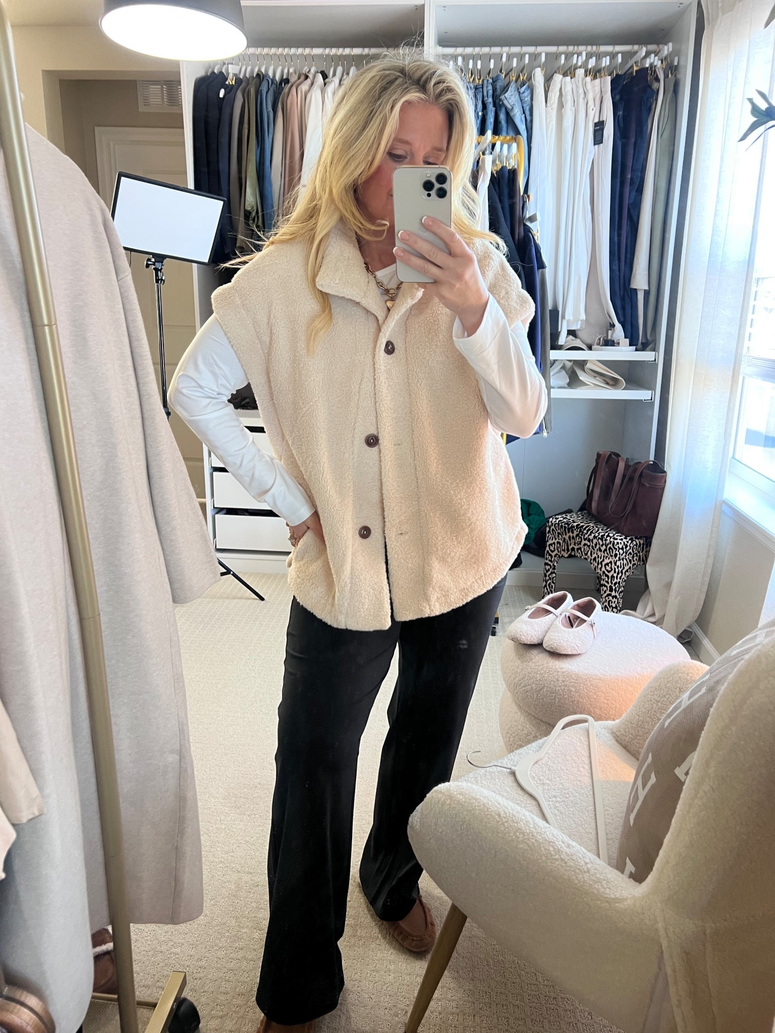  ✨Tap the bell, save and ❤️ for over 40 fashion, midlife style, midsize fashion and luxury looks for less. 

One of  the most coziest and comfortable outfits that I own and extremely budget friendly on Amazon. The fleece is very, very soft and structured very nicely and these $14 wide leg yoga pants are incredible. They are not restrictive. You don't feel comfortable or sucked in and I highly recommend them. I'm wearing a large size up if you're in between sizes and I'm the best size down if you're in between sizes.

👑"Helping you look good, feel good!" - Lindsey Denver

Follow my LTK @Over40andmidlife on the @shop.LTK app to view this post and get my exclusive app-only content!

#liketkit #LTKOver40 #LTKMidsize #LTKFindsUnder50
@shop.ltk
https://liketk.it/5K3nZ