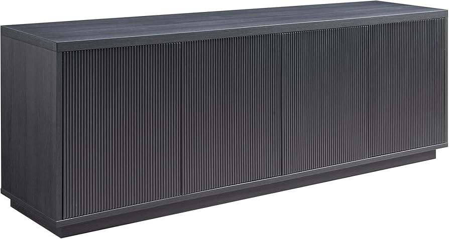 Hanson Rectangular TV Stand for TV's up to 75" in Charcoal Gray, 70" Wide | Amazon (US)