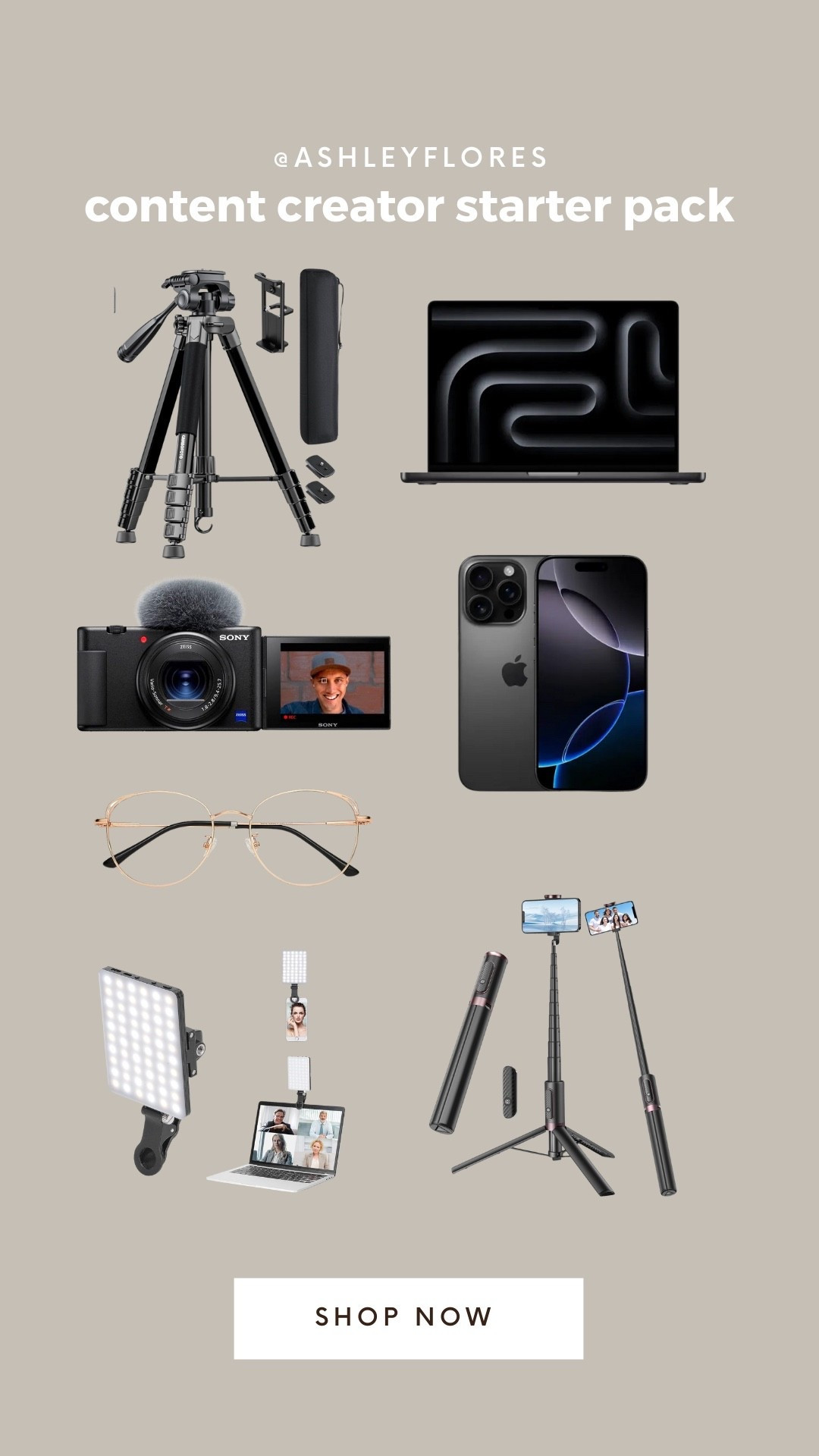 The content creator starter pack I’d recommend for anyone wanting to start Instagram, TikTok and YouTube 🫶🏼