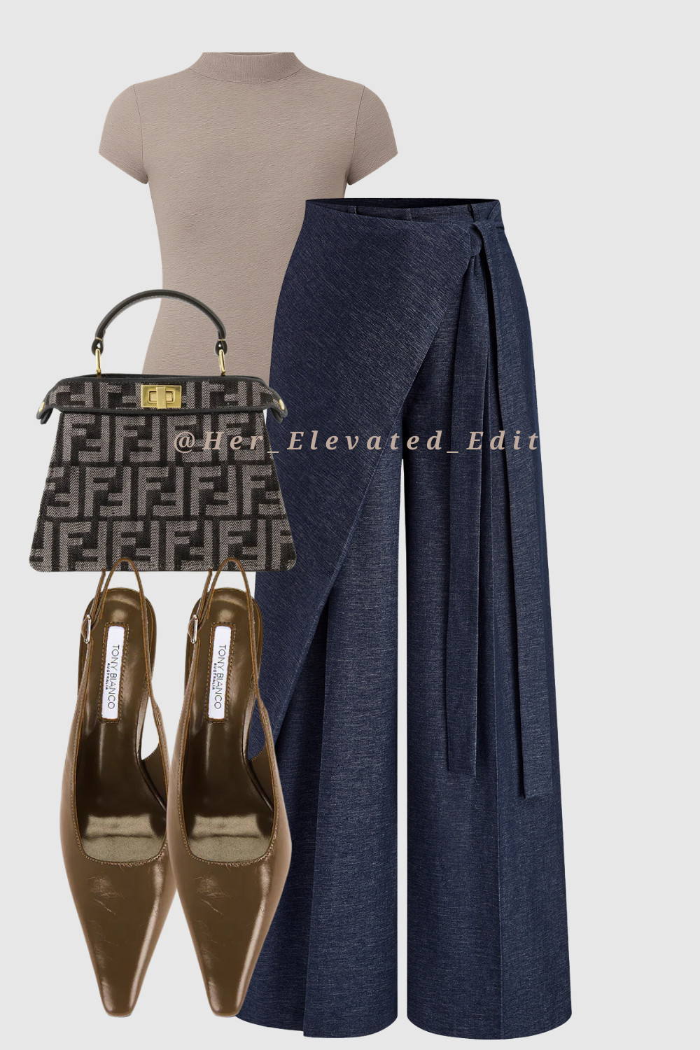 These structured wrap trousers paired with a fitted neutral top create that effortless balance between polished daytime and elevated evening. The tailored silhouette keeps it sleek, while deep navy adds quiet drama.

Finished with pointed heels and a structured top-handle bag for a look that works for meetings, dinner, or an event.

#LTKStyleTip
#LTKWorkwear
#LTKSeasonal
#daytonight
#elevatedstyle 

 