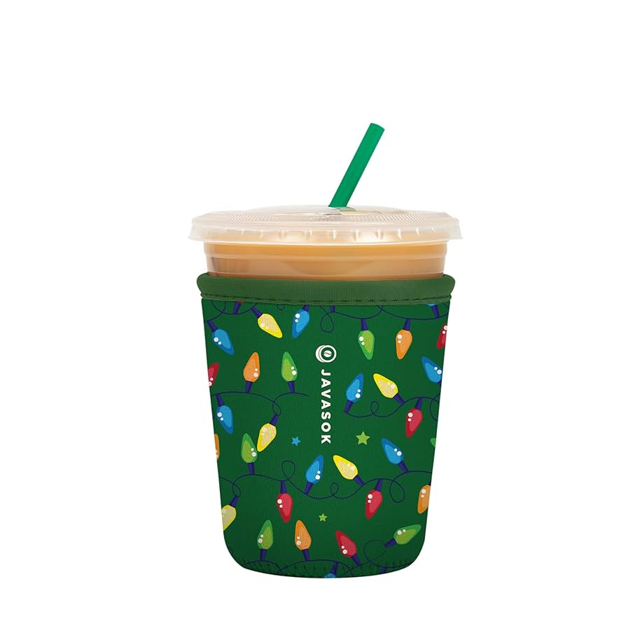 Sok It JavaSok Iced Coffee & Cold Soda Insulated Neoprene Cup Sleeve (Get Lit, Small: 16-20oz) | Amazon (US)