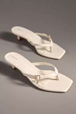 Maeve Thong Buckle Kitten Heels | Anthropologie (US)