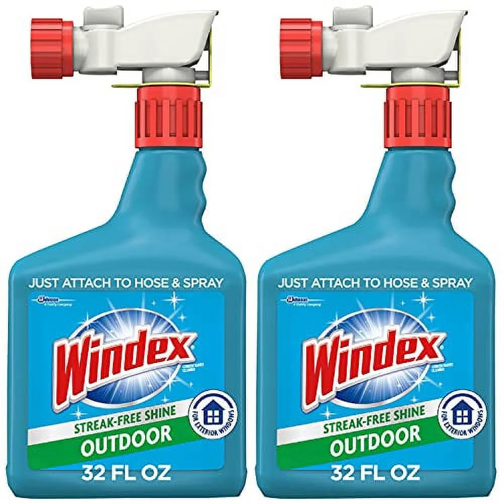 Windex Outdoor Window, Glass, & Patio Cleaner with Hose Attachment, 32 fl oz - Pack of 2 (Packagi... | Walmart (US)