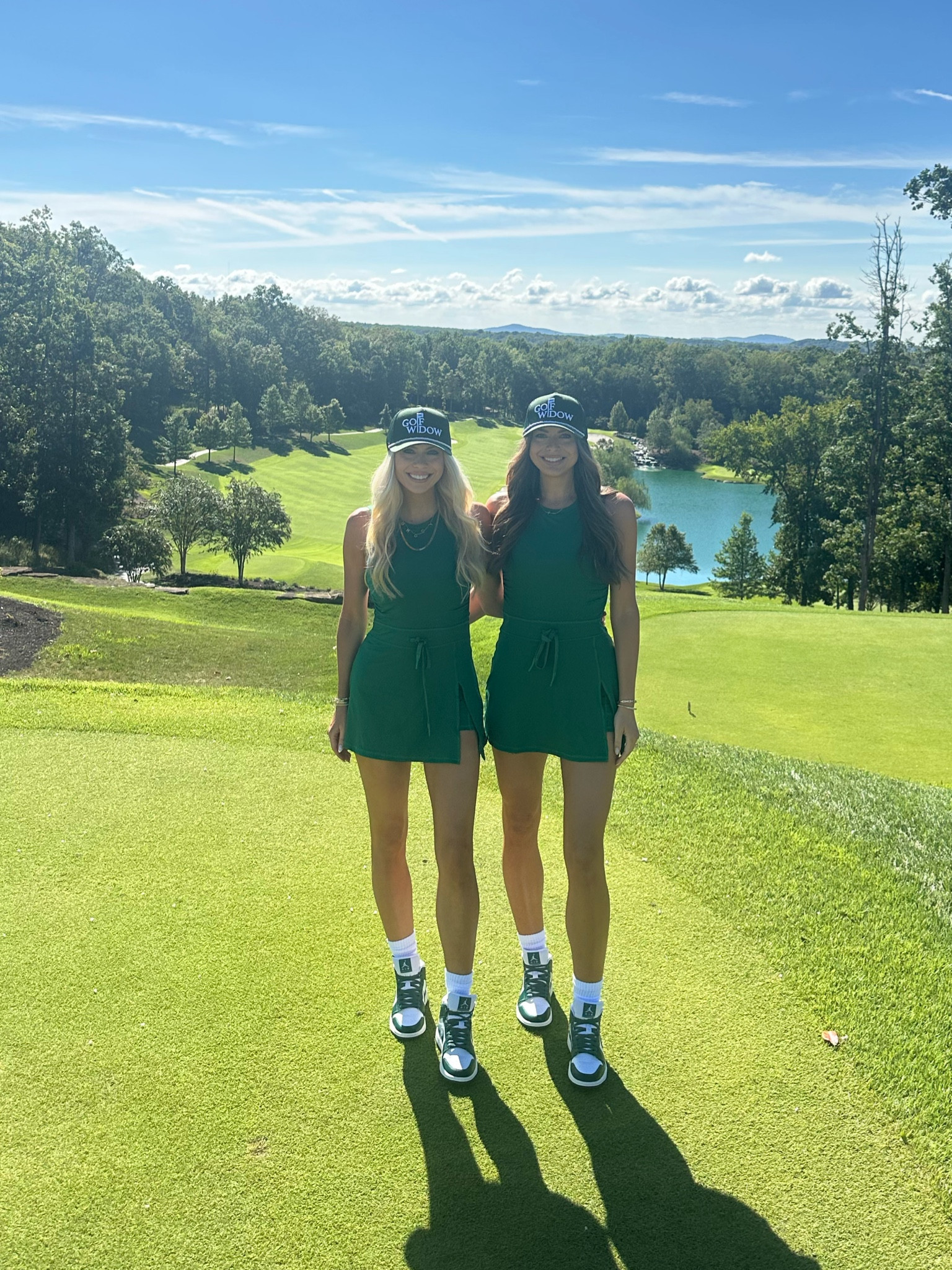 Golf outfit for day two of member guest! The hat is from Southern Wives Club 💚