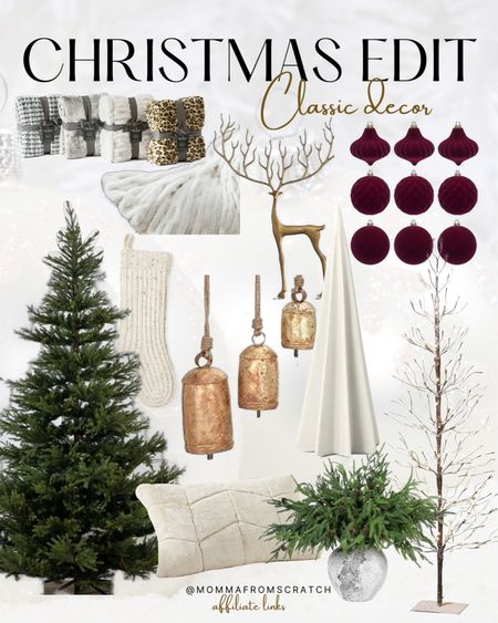 Classic Christmas decor that will stand the test of time! Christmas bells, reindeer, fur blanket’s and pillows, twinkle trees, Christmas trees and greenery stems

#LTKHolidaySale #LTKhome #LTKHoliday