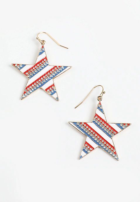 Americana Star Drop Earrings | Maurices