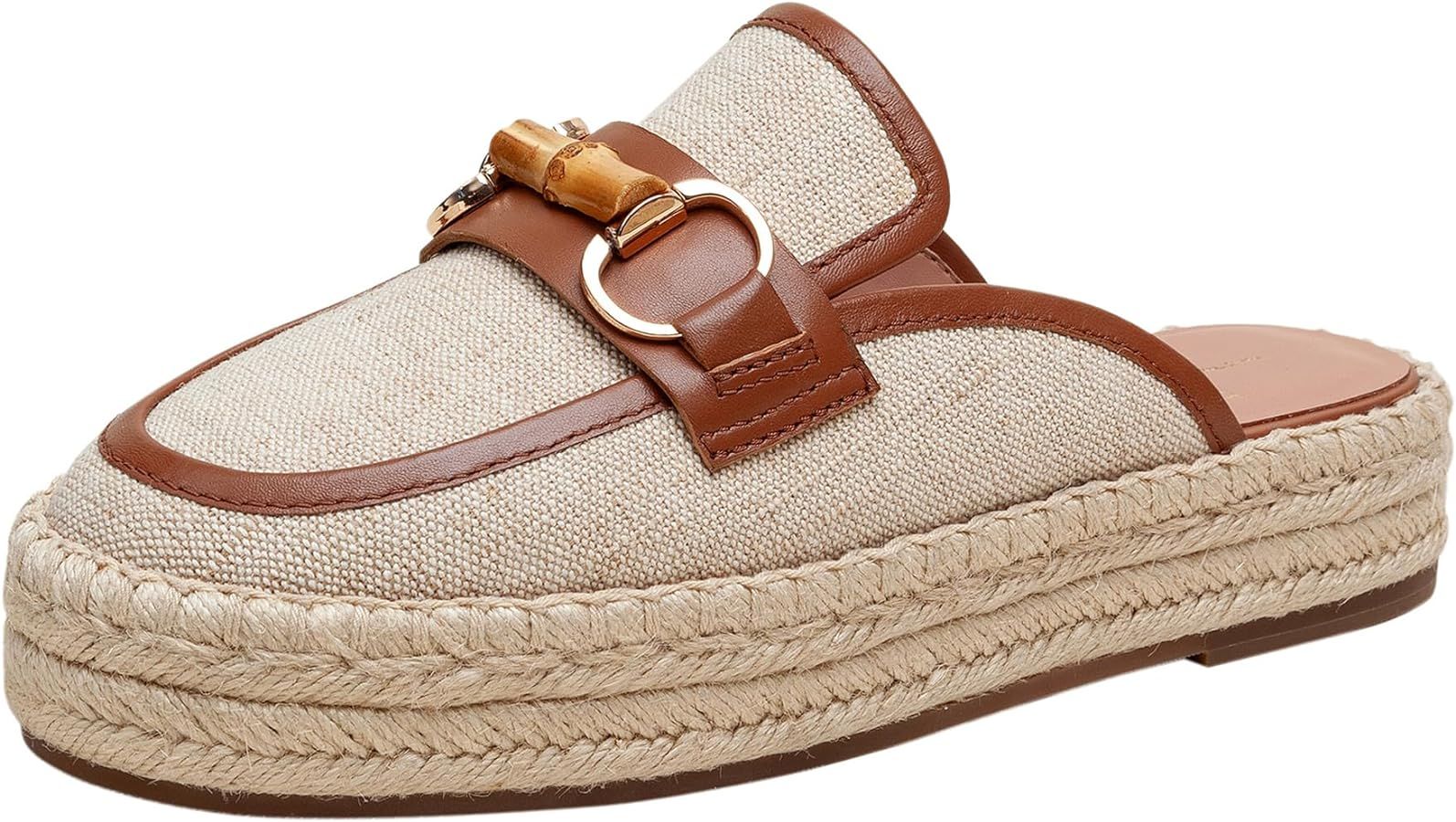 Linea Paolo - Shiloh - Womens Platform Espadrille Mules with Bamboo Keeper | Amazon (US)