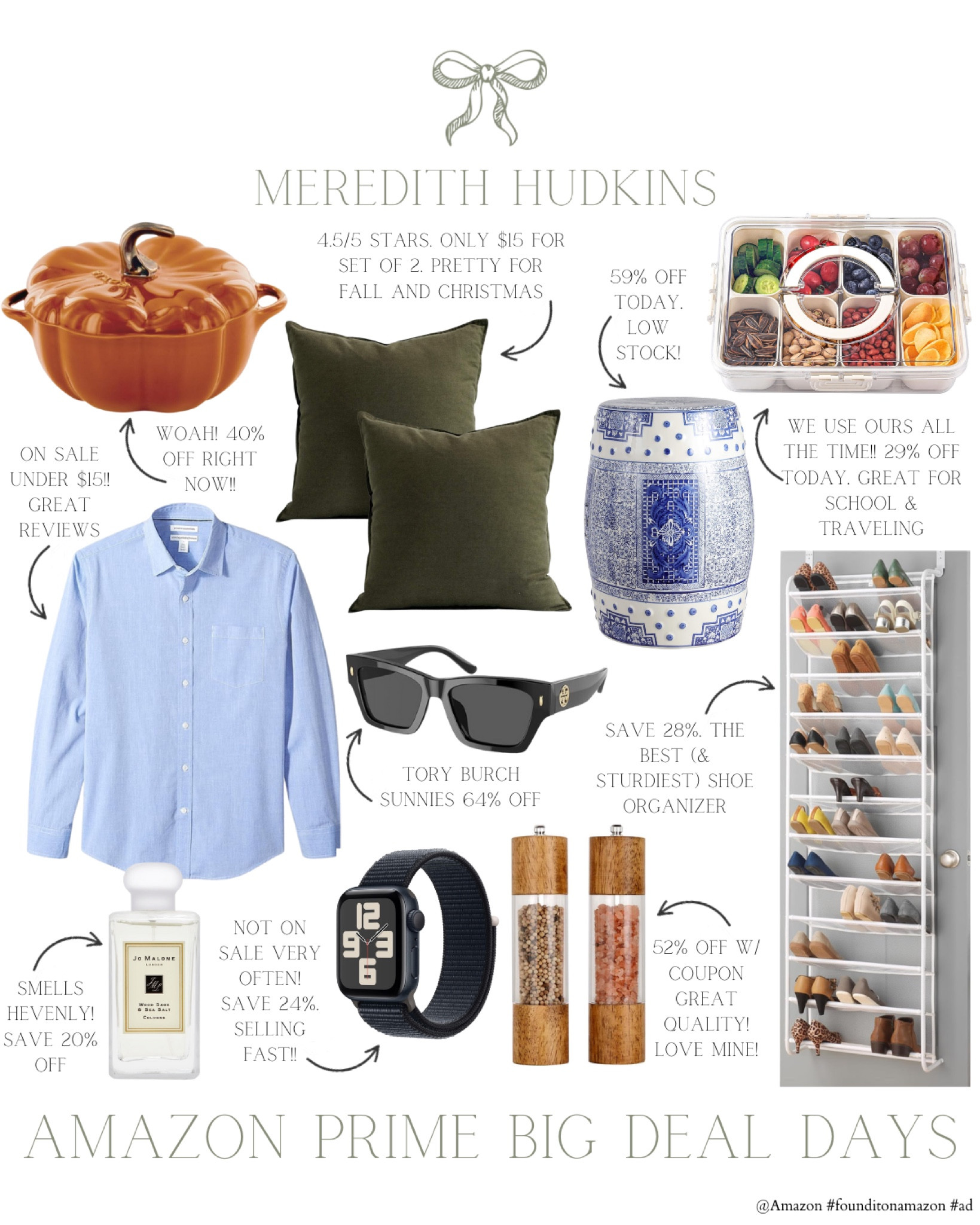 @Amazon Prime Big Deal Days are officially here #ad ! Here are some of my favorite deals so far. I can’t get enough of these best selling home, fashion and beauty products! #founditonamazon

Follow me the @shop.LTK app to learn more about Amazon’s products & deals. I've linked all these products in my LTK Shop so you can
shop directly from the app!

@Shop.LTK #liketkit liketk.it/xx

I will receive a commission, at no cost to you, if you make a purchase through my Amazon links or LTK links.

Meredith Hudkins preppy style, classic style, timeless, home decor, traditional home decor, household essentials, Amazon prime big deal days, sale finds, home decor, beauty women’s fashion, fall fashion, winter fashion, autumn style, autumn fashion, fall outfits, Christmas, Amazon fashion 

#LTKFindsUnder50 #LTKSaleAlert #LTKxPrimeDay