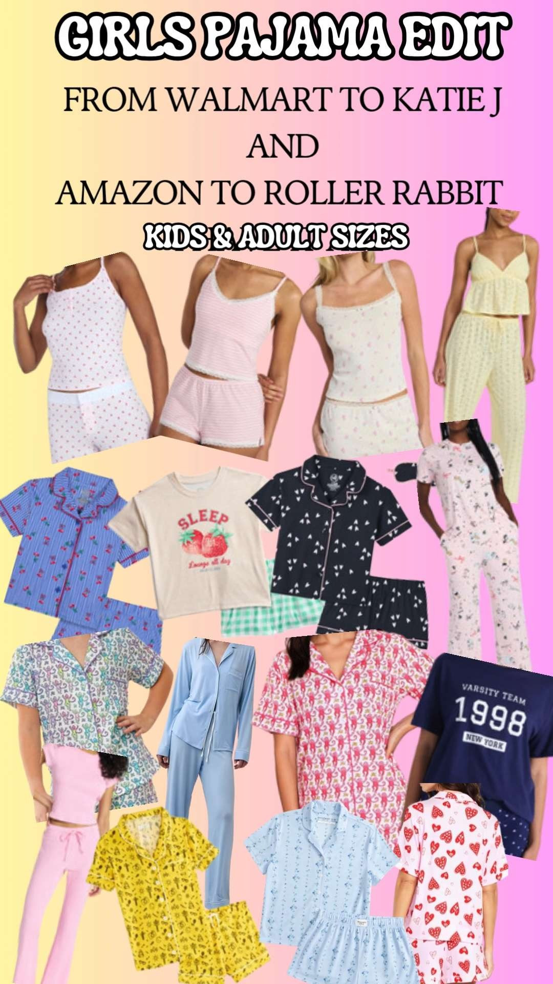 Must have PAJAMA sets for girls for camp.  From WALMART to KATIEJNYC and literally everything in between I have 88 different sets on my LTK.  
I have both kids and adult sizes.  

 #LTKmomlife #LTKSaleAlert #LTKKids