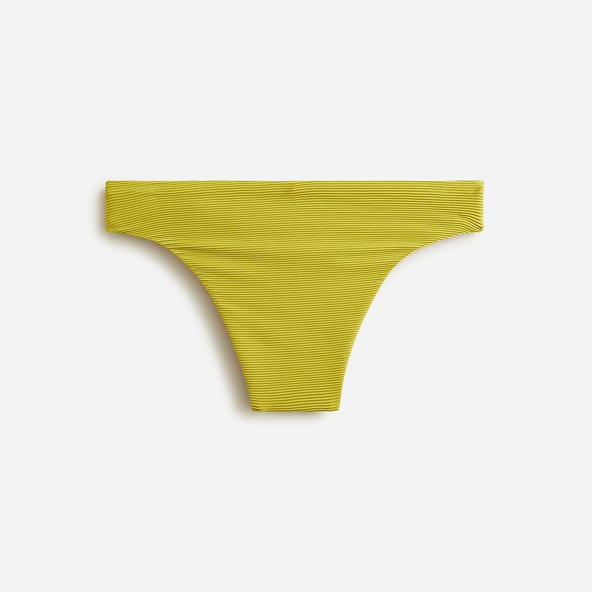 Ribbed high-rise cheeky bikini bottom | J. Crew US