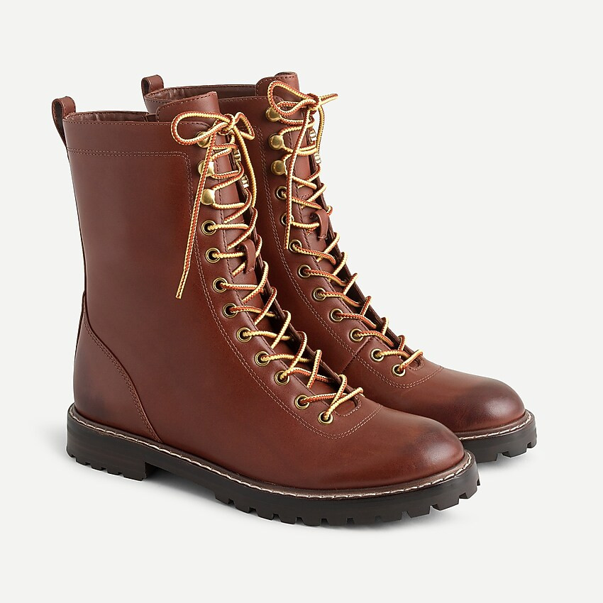 Leather lace-up boots | J. Crew US