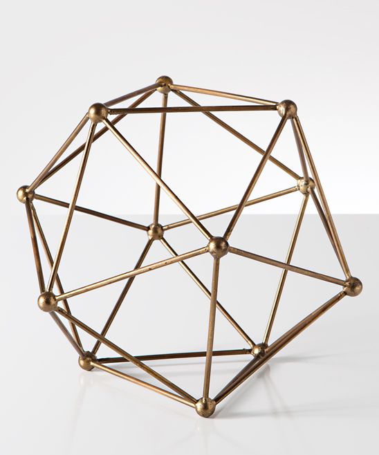 Torre & Tagus Collectibles and Figurines Brass - 9.5'' Brass Polygon Iron-Frame Decor | Zulily