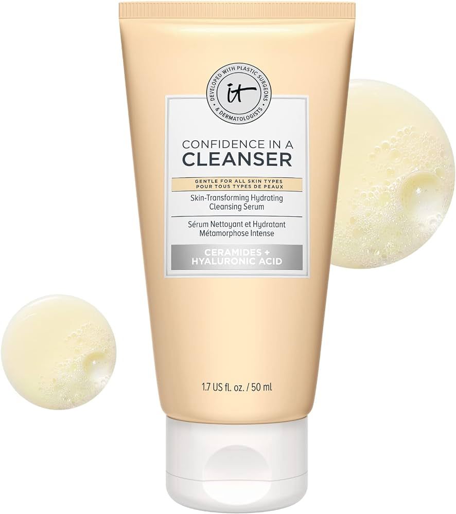 IT Cosmetics Confidence in a Cleanser - Hydrating Face Wash With Hyaluronic Acid & Ceramides - Su... | Amazon (US)