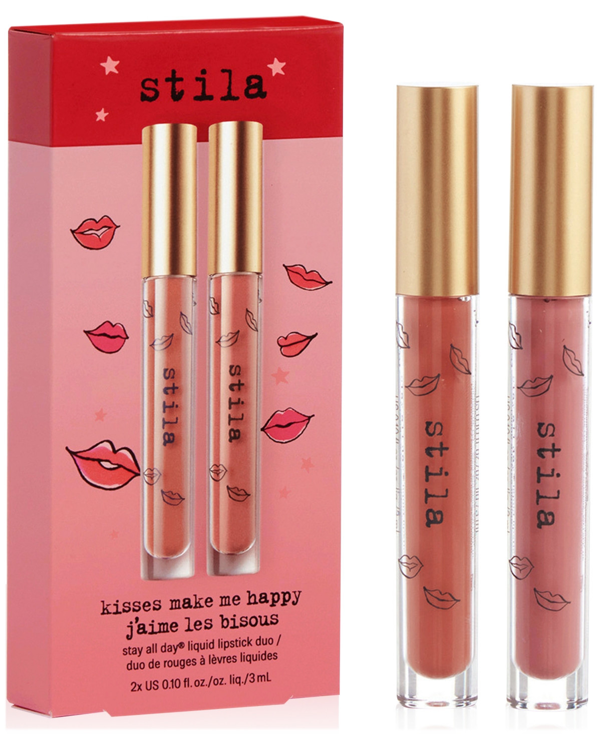 Stila Kisses Make Me Happy Stay All Day Liquid Lipstick Duo | Macy's