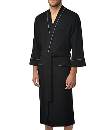 Majestic Long Sleeve Kimono Style Waffle Knit Robe - M/L | Dillard's