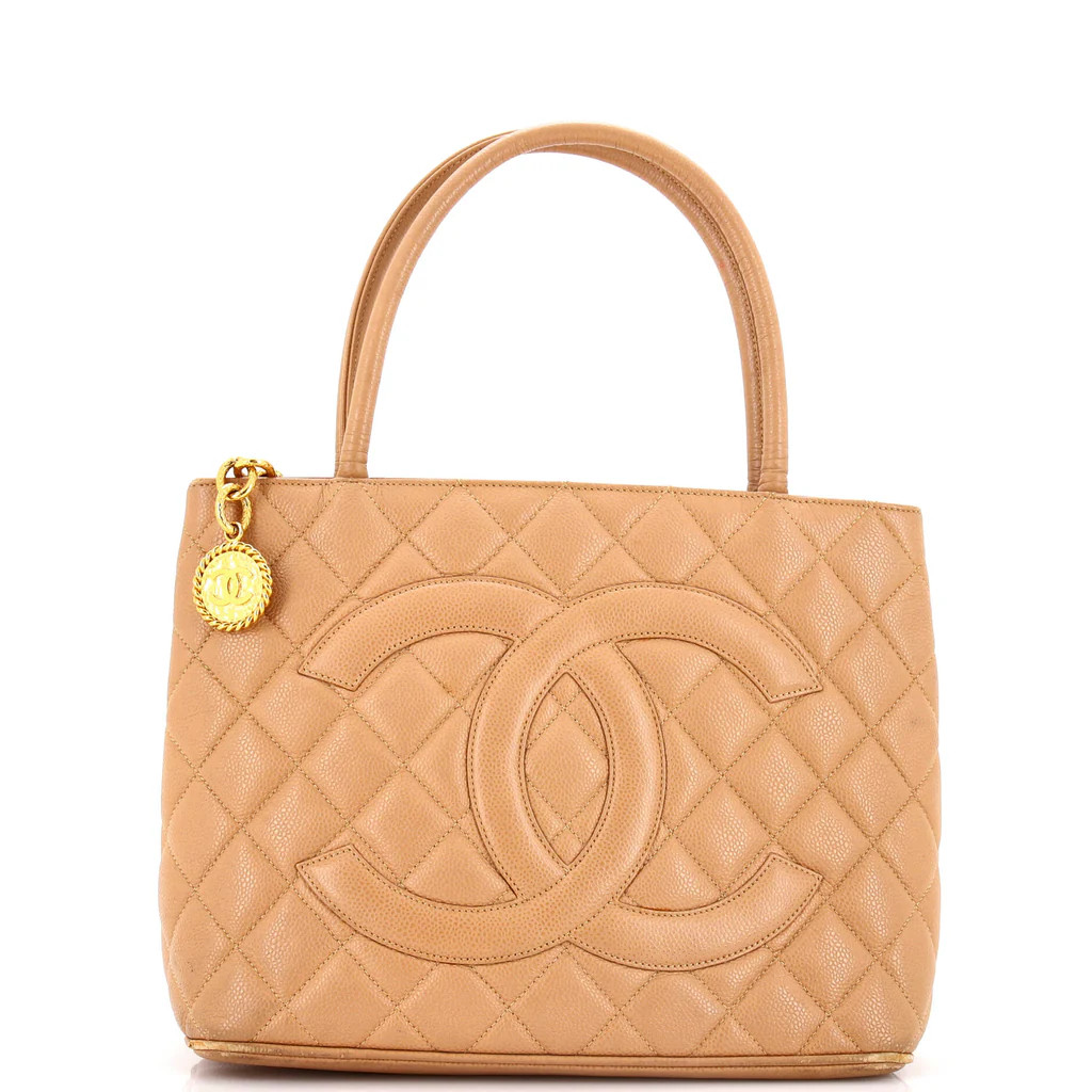 Medallion Tote Quilted Caviar | Rebag