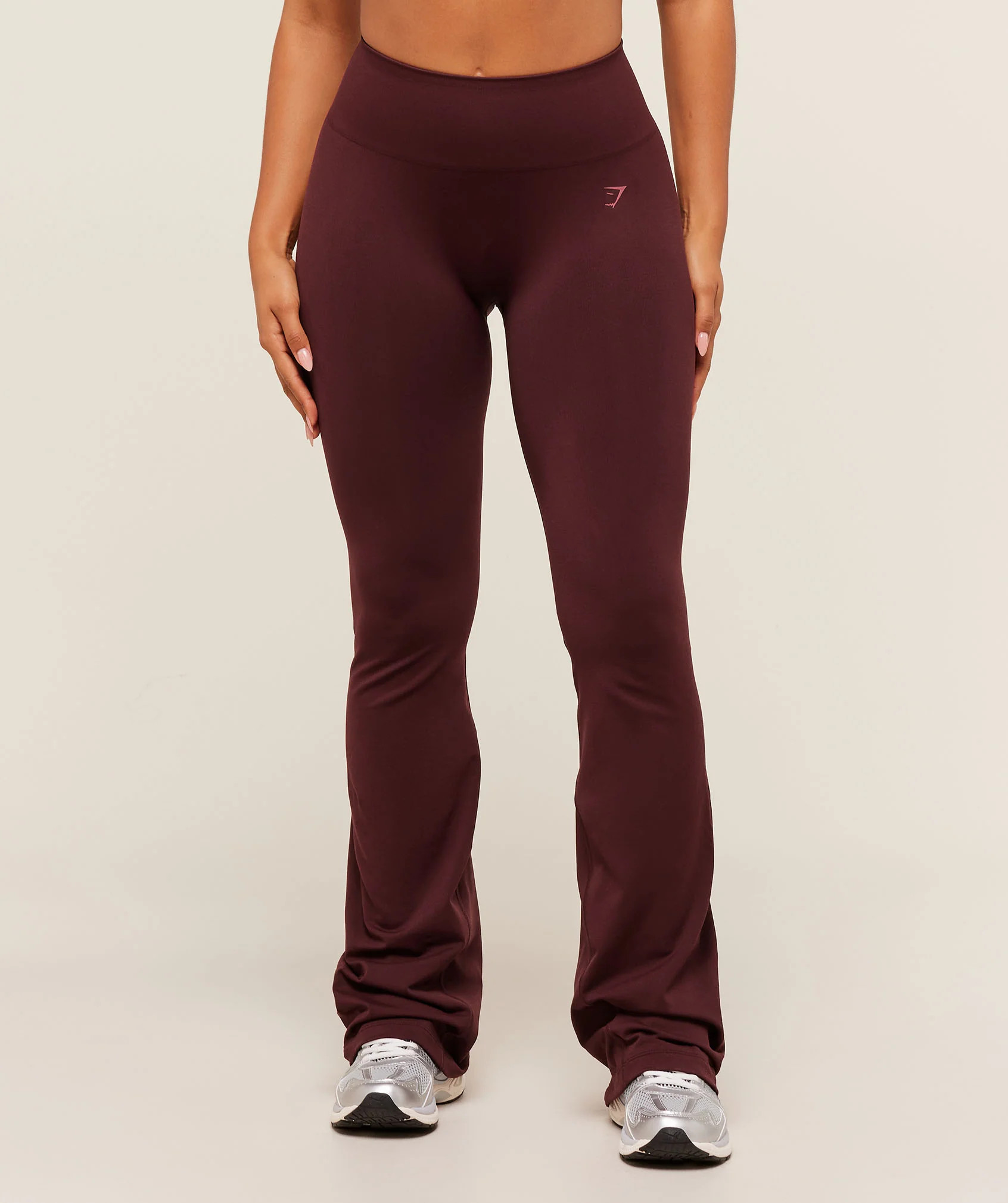 Gymshark Soft Sculpt Flared Leggings - Rich Maroon | Gymshark UK