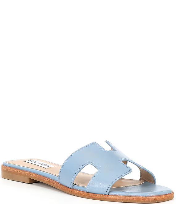 Steve Madden Hadyn Leather Flat Slide Sandals | Dillard's | Dillard's