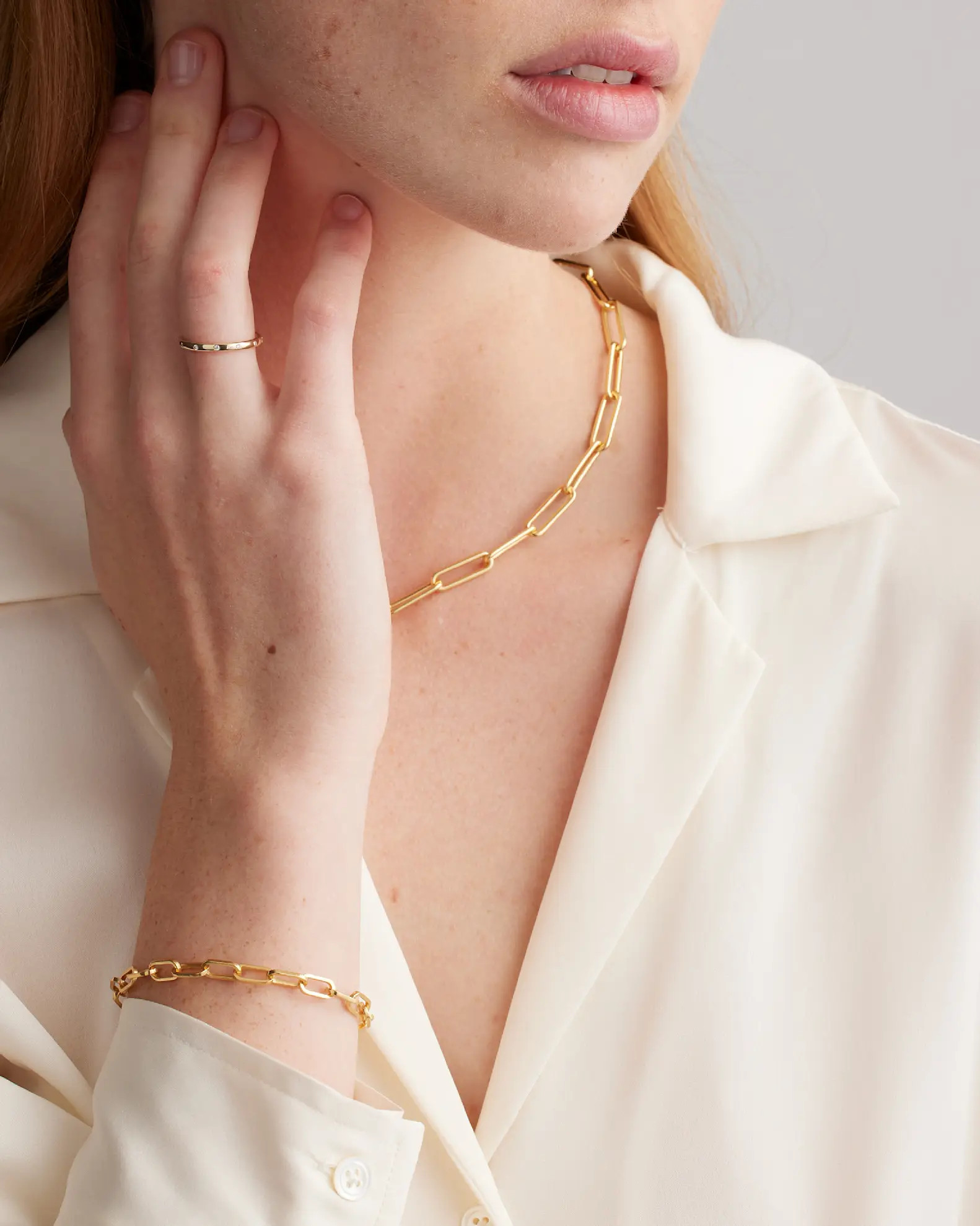 Bold Paperclip Chain Necklace in Gold Vermeil | Quince