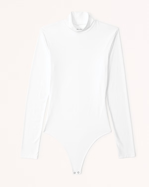 Soft Matte Seamless Long-Sleeve Squareneck Bodysuit | Abercrombie & Fitch (US)