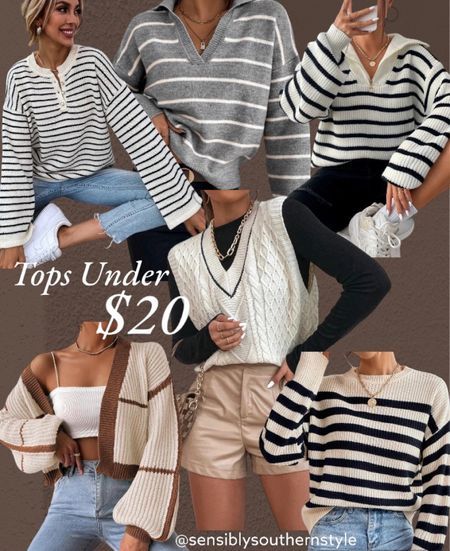 Fall tops under $20. Affordable fashion from Shein. Loving these styles  

#LTKfindsunder50 #LTKstyletip #LTKbeauty