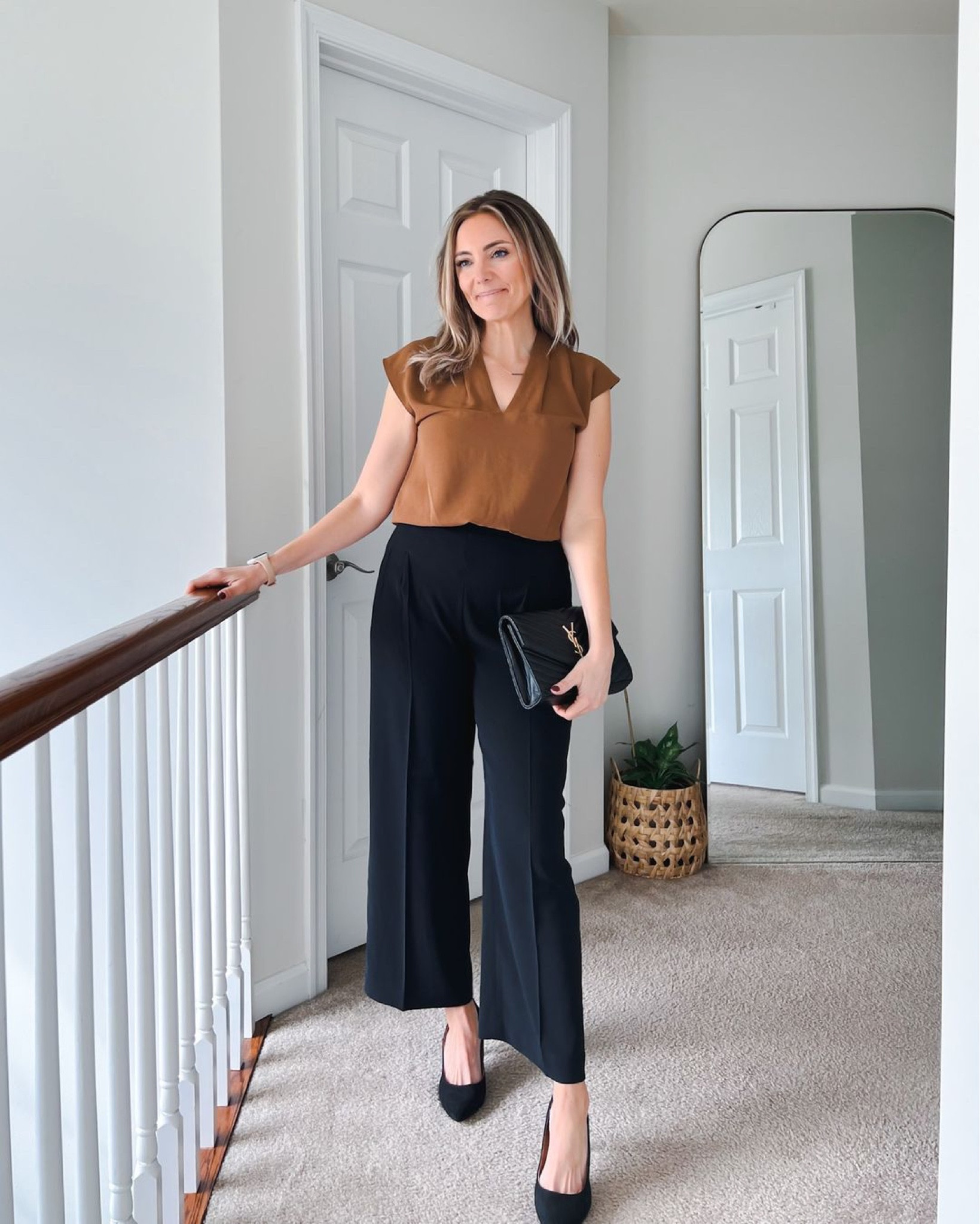 Don't be fooled by this blouse -- it's actually a bodysuit! 
I'm wearing a size small (size up) and the fit Is perfect.  It also comes in patterned options!

Beach vacation, Wedding Guest
Vacation Outfits
Rug
Home Decor
Sneakers
Jeans
Bedroom
Maternity Outfit
Resort Wear
Nursery
Summer fashion
Summer swimsuits
Women’s swimwear
Body conscious swimwear
Affordable swimwear
Summer swimsuits
Summer fashion
2023 swim

#LTKstyletip #LTKsalealert #LTKSeasonal