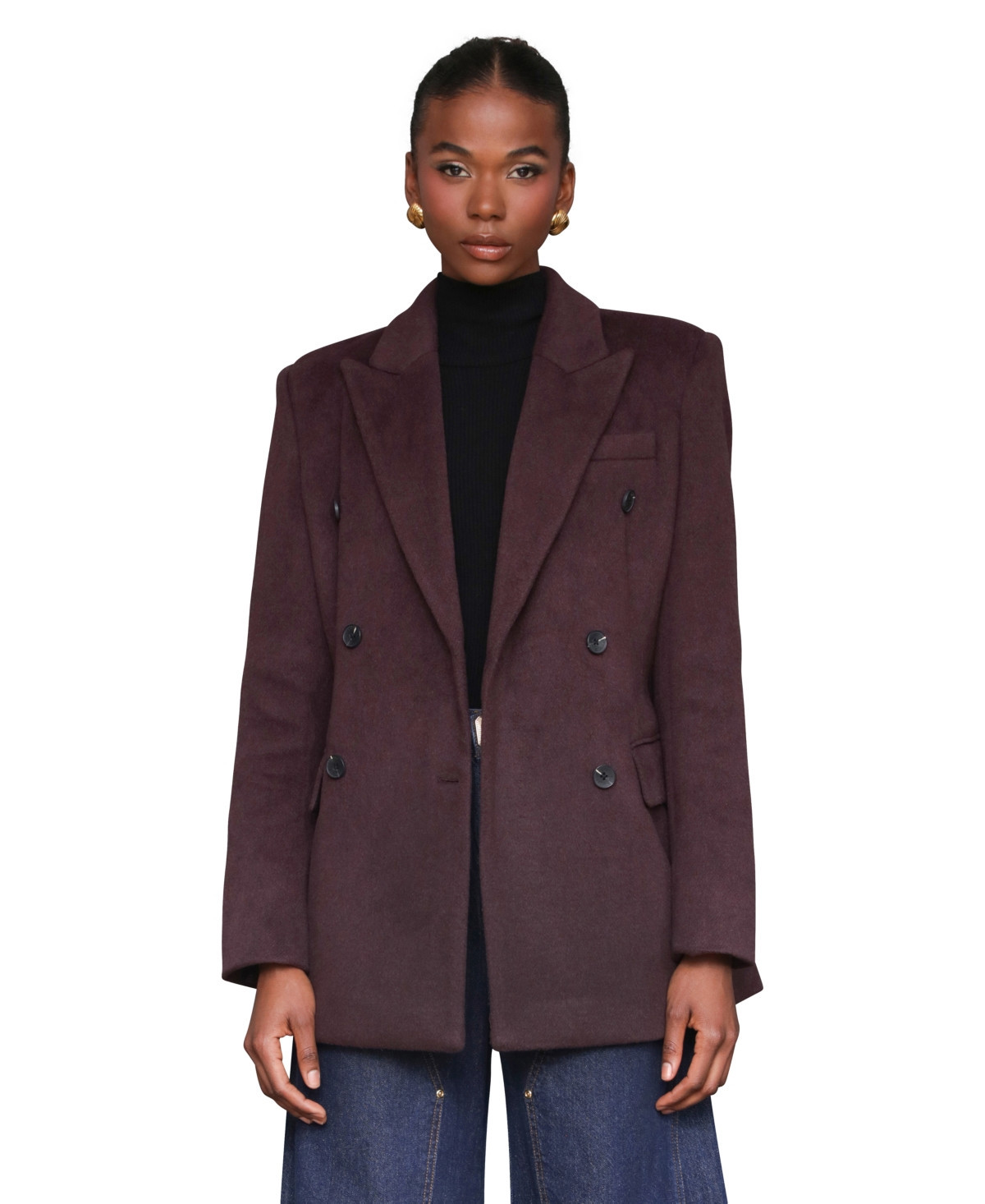 Avec Les Filles Women's Notched-Collar Blazer Coat - Pulse | Macy's
