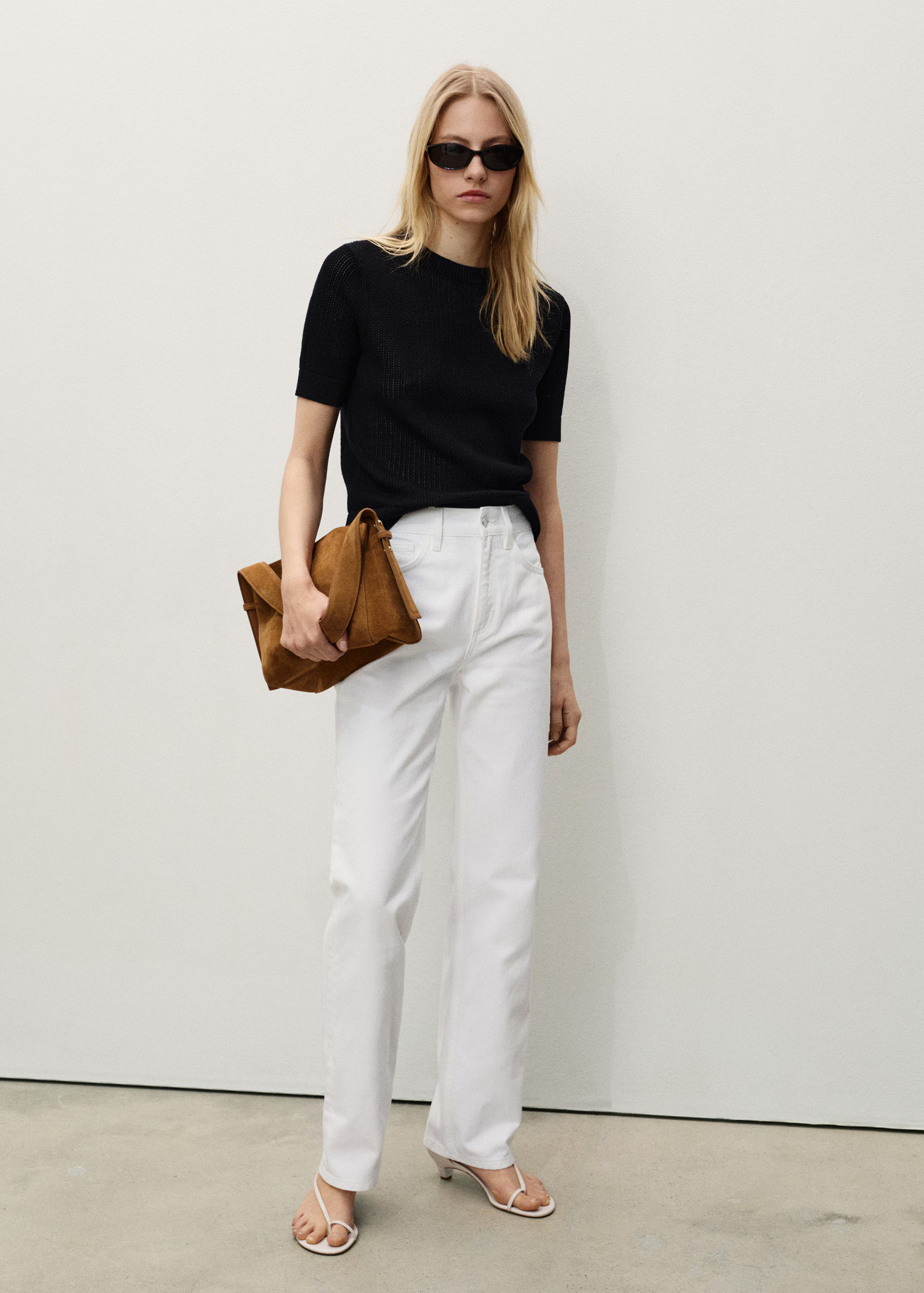 Matilda medium-rise straight-fit jeans - Women | MANGO United Kingdom | MANGO (UK)