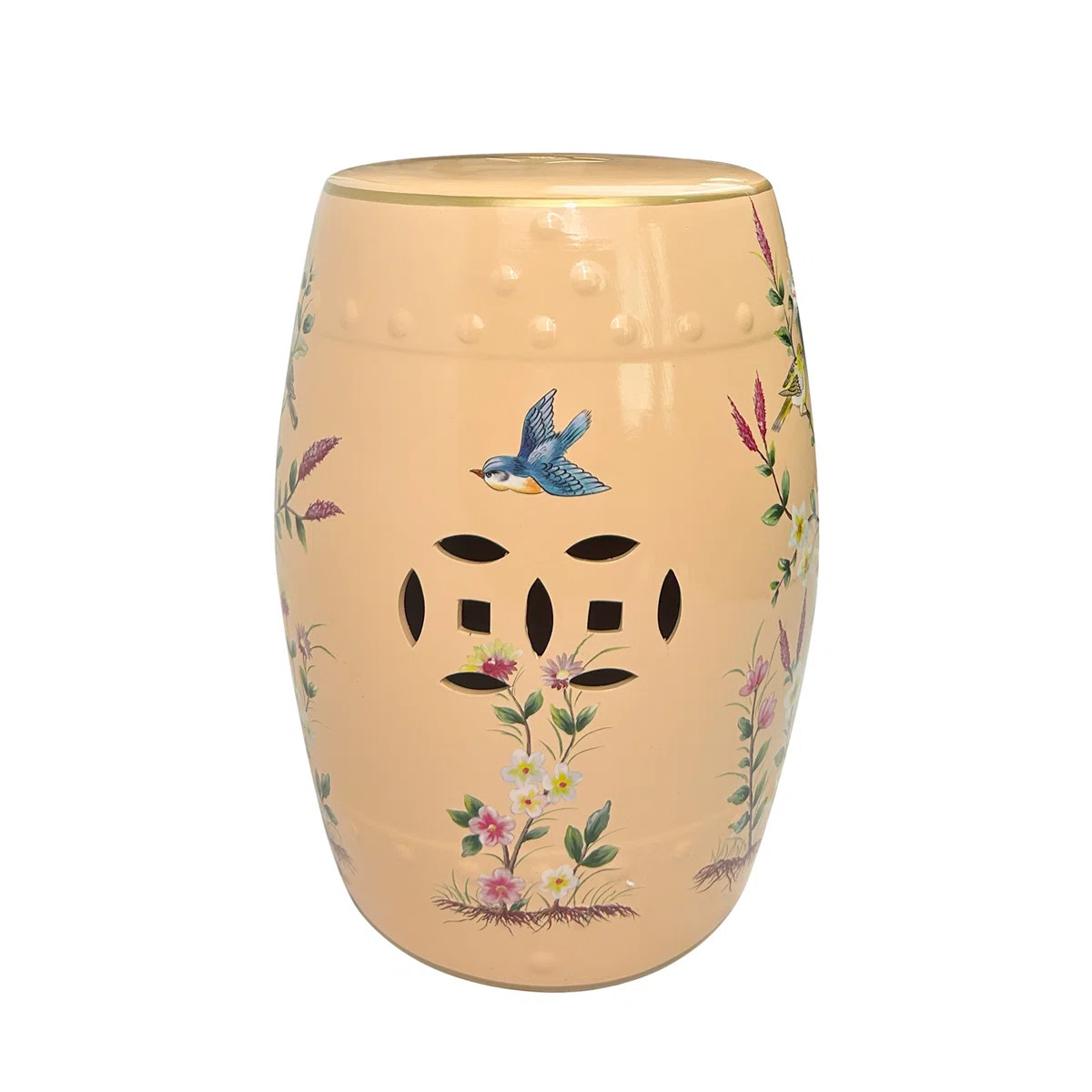 Flower and bird ceramic stool | Wayfair North America
