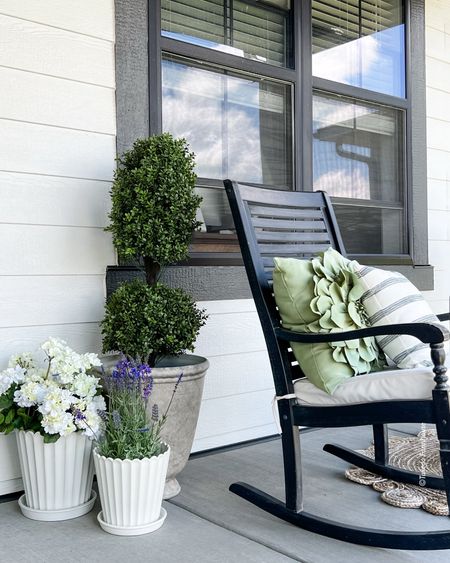 Faux plants and planters for summer porches and patios  

#LTKFindsUnder50 #LTKHome #LTKSeasonal