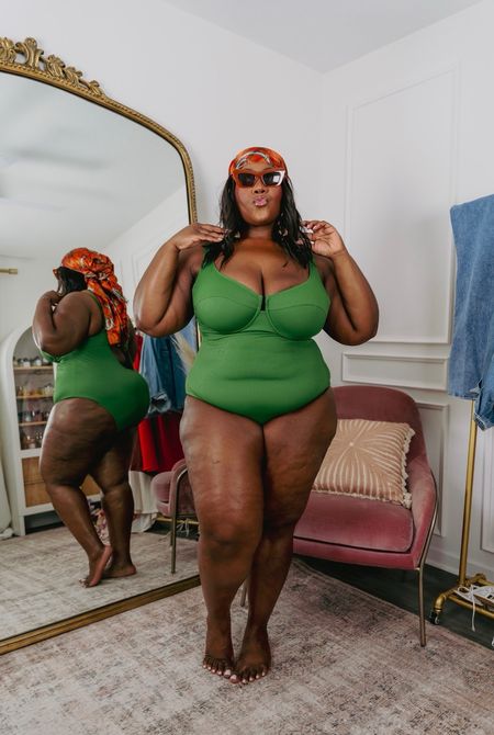 Wear this slay on your next boat day! This one piece is so comfy and hugs in all the right places💚 

Wearing XXL.

plus size fashion, swim, plus size swimwear, vacation, spring outfit inspo, summer fashion, beach, style guide

#LTKfindsunder50 #LTKplussize #LTKswim