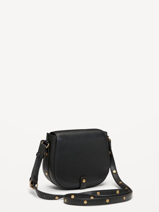 Studded Strap Saddle Bag | Old Navy (US)