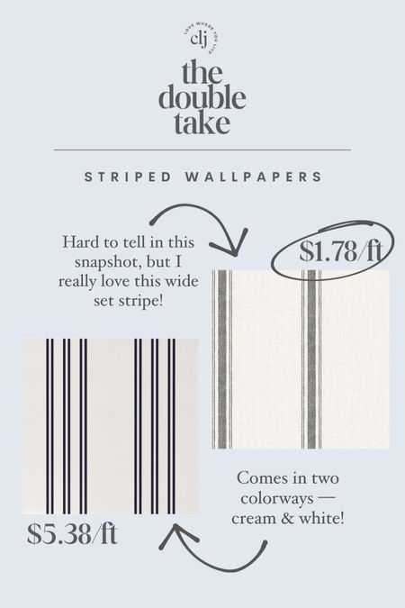 The Double Take: Striped Wallpapers

#LTKfindsunder100 #LTKstyletip #LTKhome