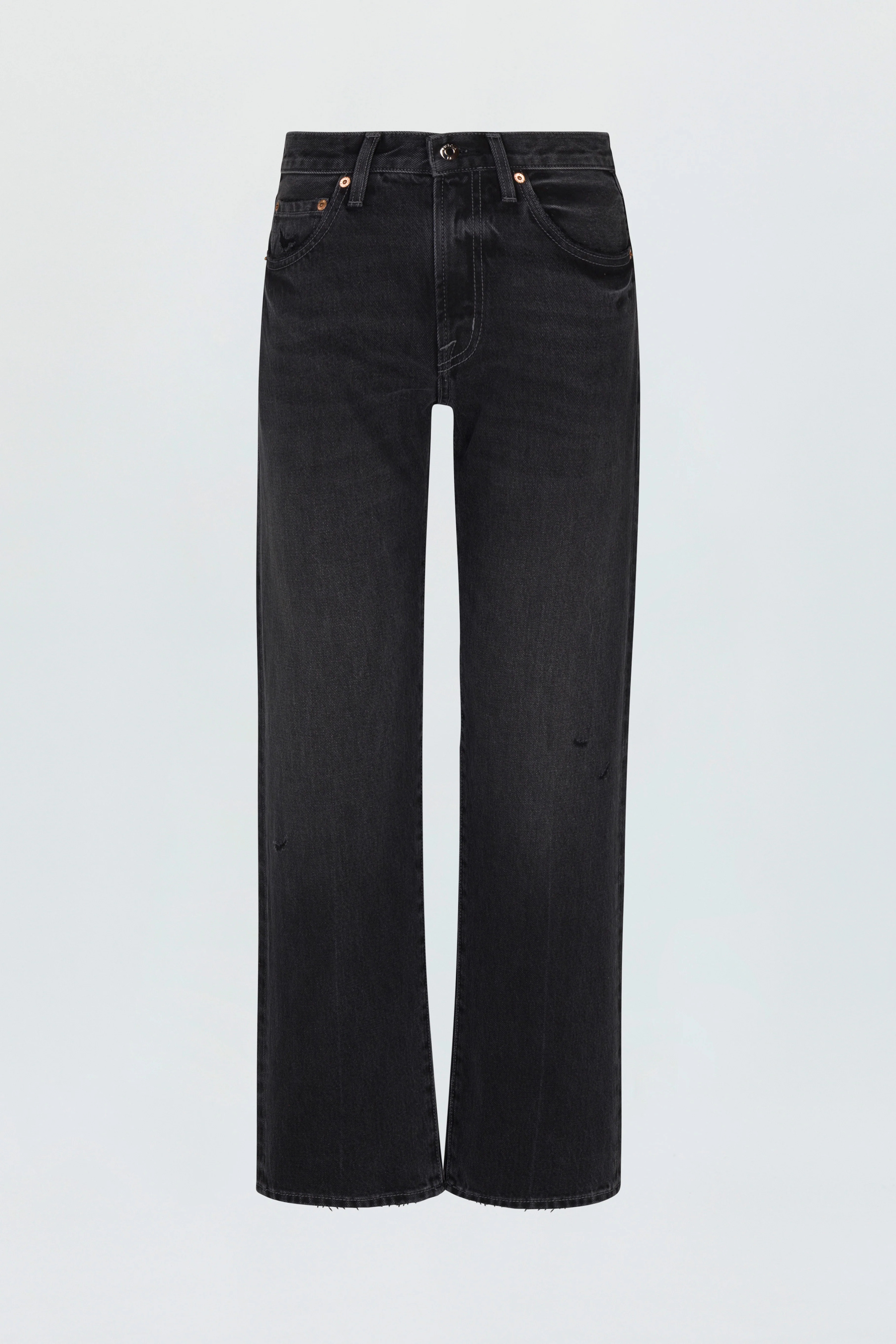 PETITE Lexi Mid Rise Bowed Straight Jean - Mercury | Pistola Denim