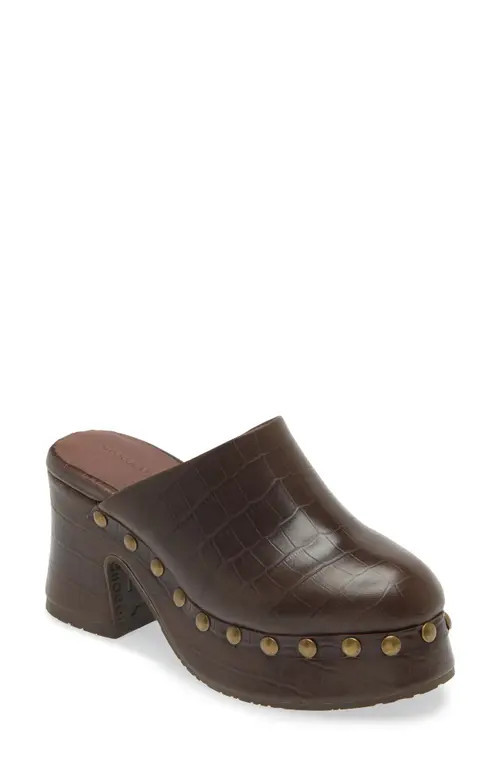 Chocolat Blu Hester Platform Clog in Brown Embossed Crocodile at Nordstrom, Size 9-9.5Us | Nordstrom