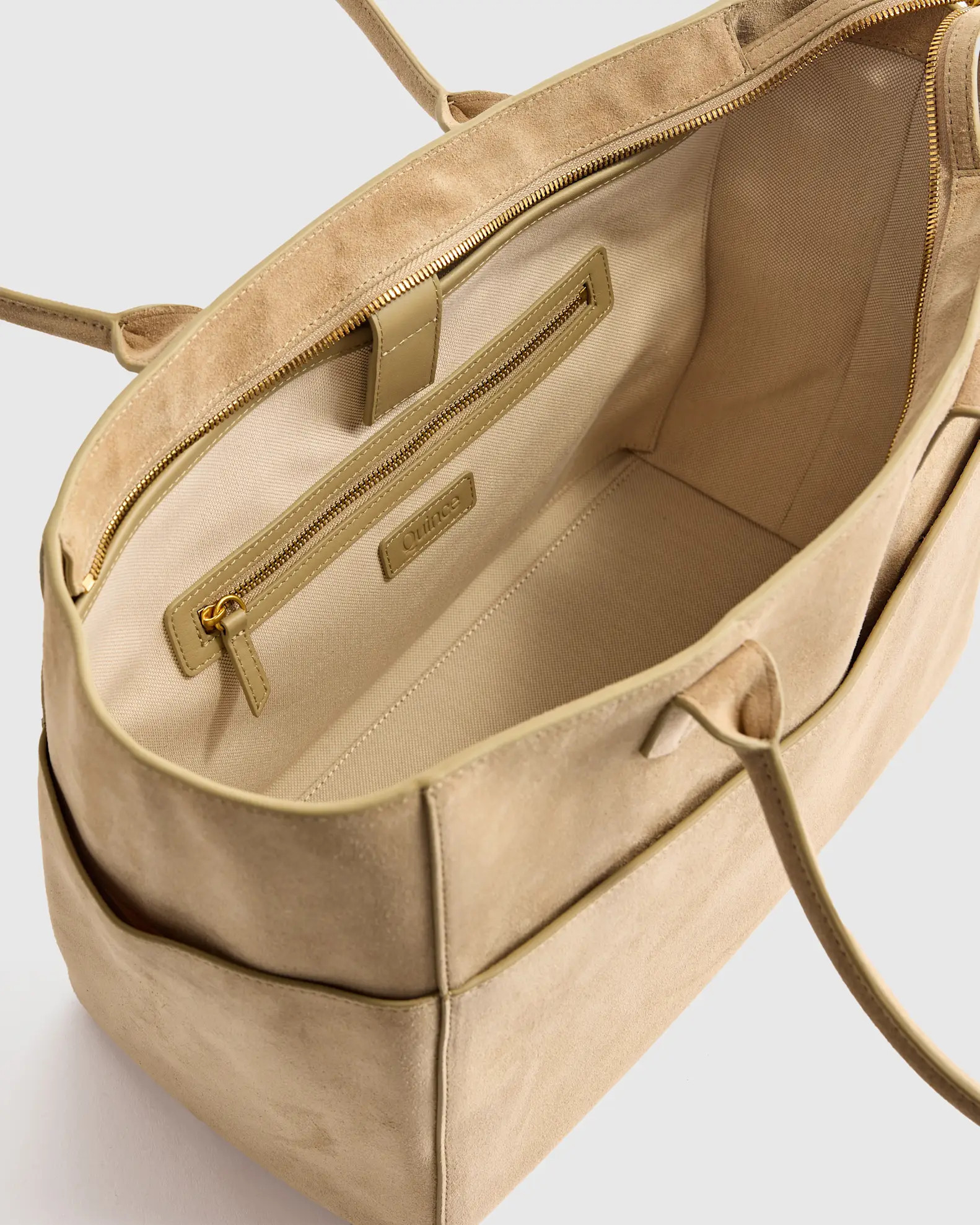 Italian Suede Shopper Tote | Quince