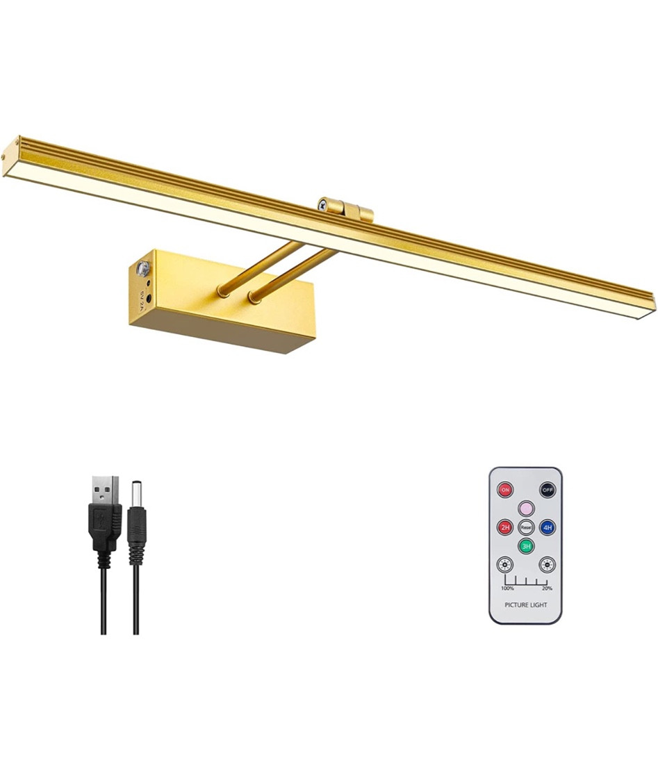 New picture lights!! Not hardwired. Super easy to hang!! 

#LTKhome #LTKFind #LTKGiftGuide