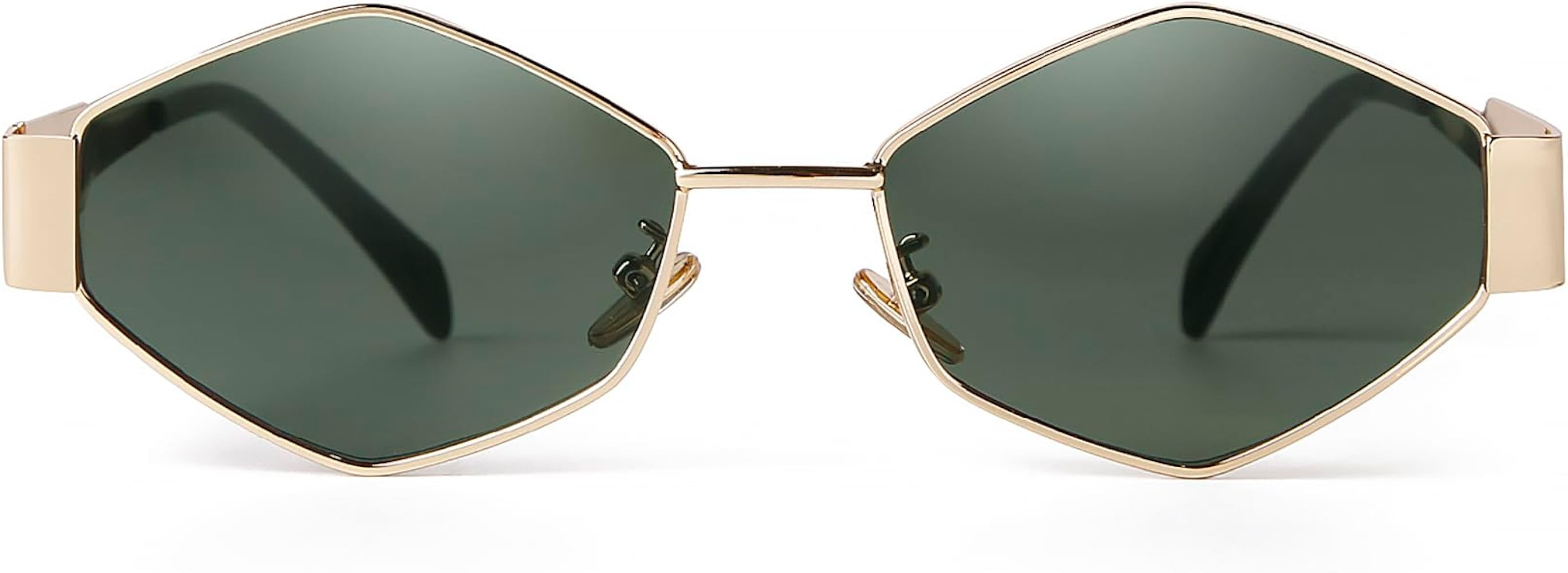 SDINM Hexagon Sunglasses for Women Retro Vintage Gold Metal Geometric Sun Glasses Shades UV Prote... | Amazon (US)