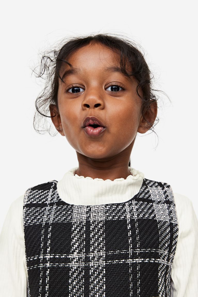 2-piece Top and Dress Set - Beige/white - Kids | H&M US | H&M (US + CA)
